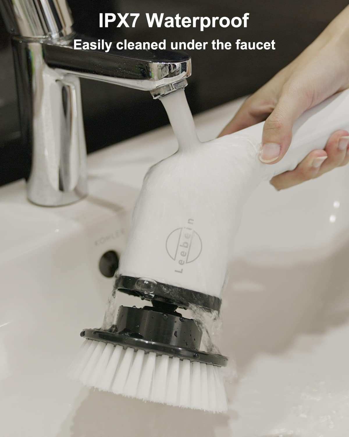 9-in-1 Electric Cleaning Brush Set with Extension Pole, 9 Interchangeable Heads, IPX7 Waterproof, 2500mAh Rechargeable Battery