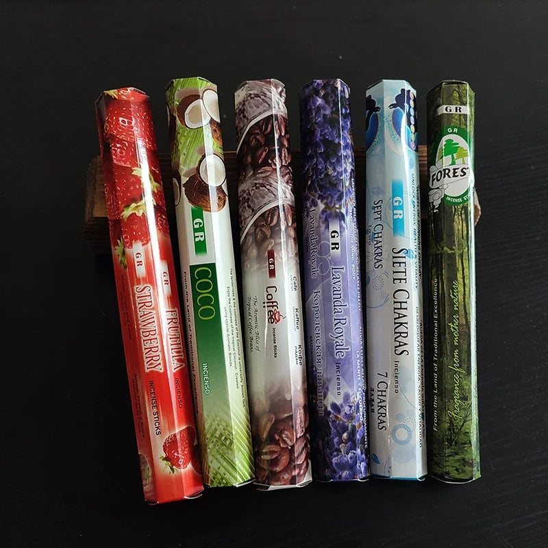 F Indian 20 Sticks Incense Lavender White Sage COCO Palo Santo Fragrance Incense Home Purifying Air Deodorization Aromatherapy